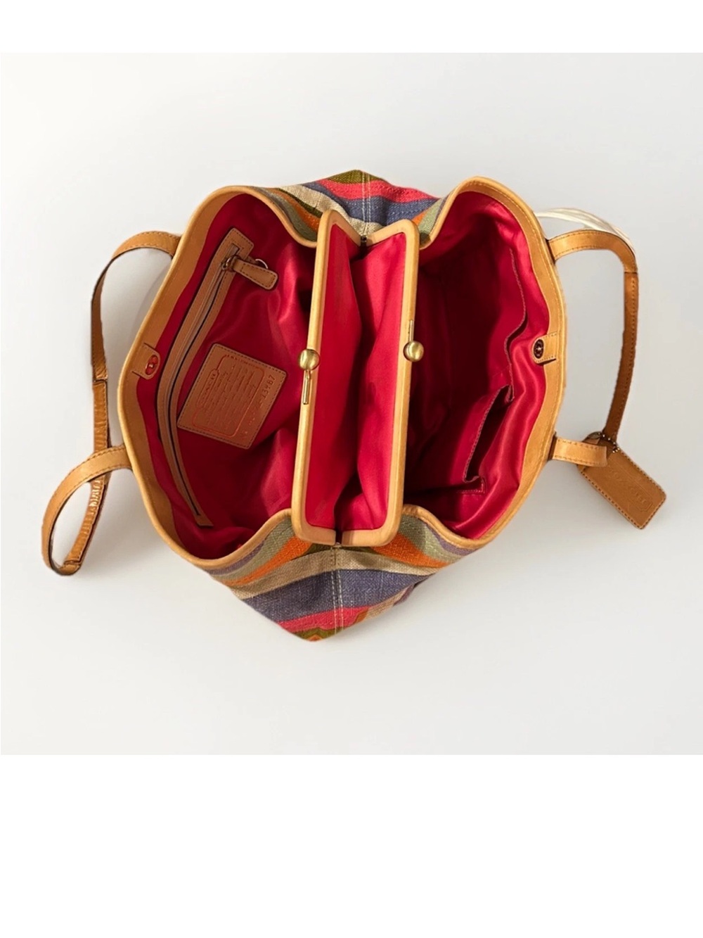 Coach Hamptons 10th Anniversary Archive Shoulder Bag/Lg. Wristlet Set, Leather - Picture 4 of 14